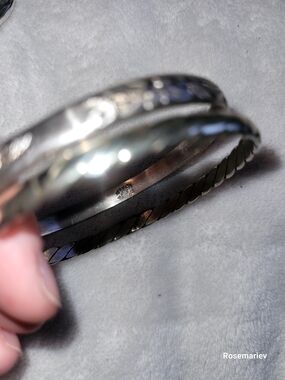 Sterling Silver Twisted & Braided Cuff Bracelet Set - Silver